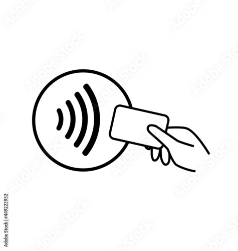contactless payment logo. Contactless wireless payment logo sign. NFC contact technology