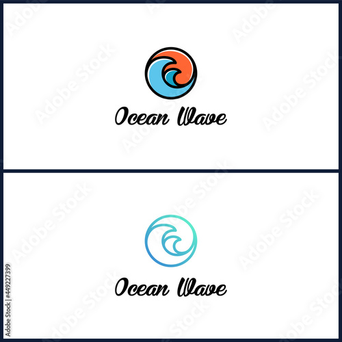 modern ocean wave logo design