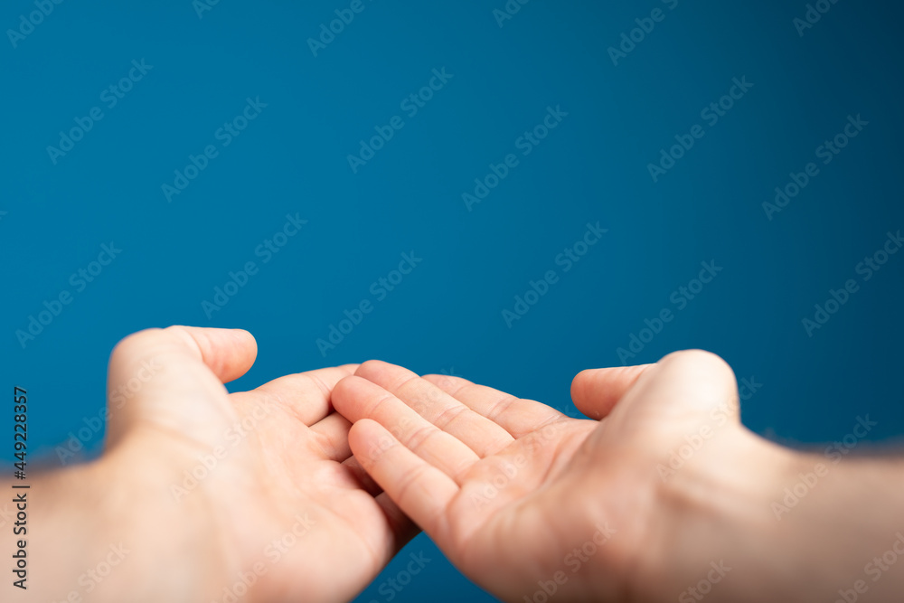 Empty Open Hand in closeup Empty Open Hand in closeup