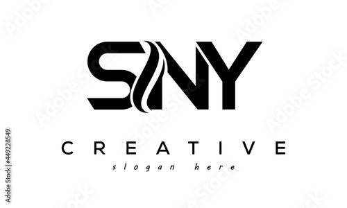 Letter SNY creative logo design vector	