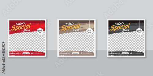 Food social media promotion banner post design