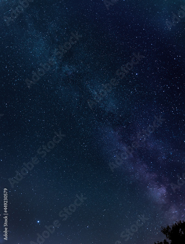 Milky way starry sky at night