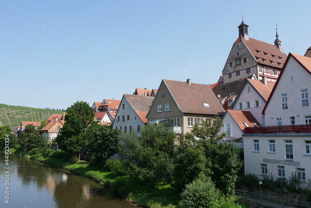 Neckar und Rathaus Besigheim