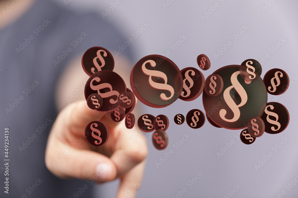 Law and justice concept digital