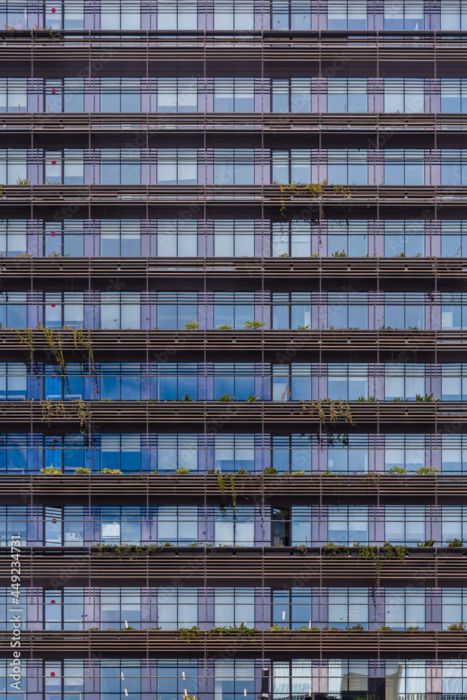 A urban pattern reflecting a clear and cloudy sky A urban pattern reflecting a clear and cloudy sky
