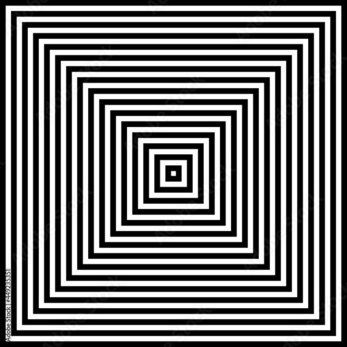black and white squares. Optical illusion