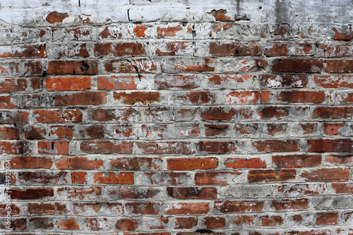 Old crack dirty brick wall surface