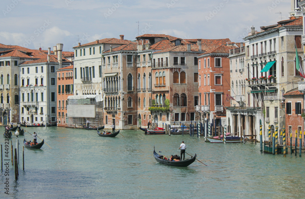 Gondola ride in Venice channels
