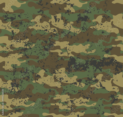 Abstract camouflage vector military texture, forest background, ornament. Army