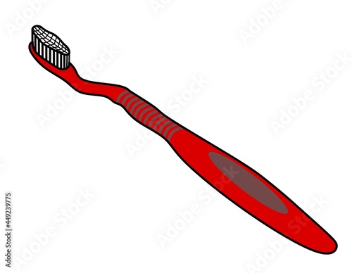 Manual toothbrush vector.