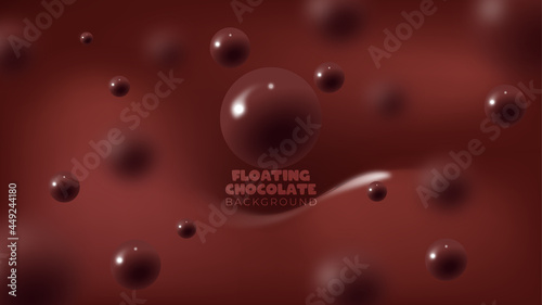 Floating Chocolate three-dimension Abstract Background