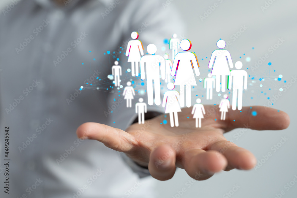 videoconference group of people talking in social network videoconference group of people talking in social network