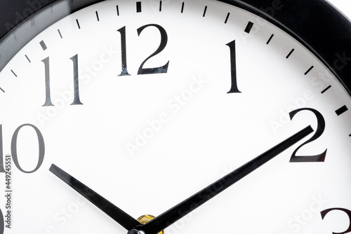 Macro Shot Of The Face Of A Dirty Wall Clock