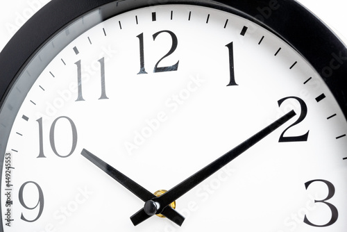 Macro Shot Of The Face Of A Dirty Wall Clock