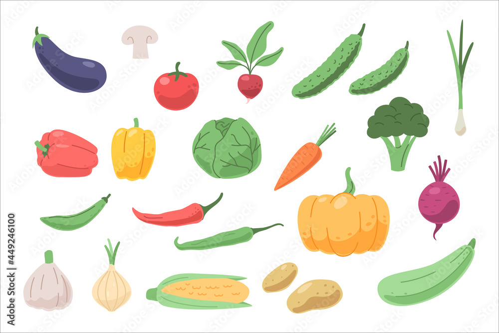 Fresh vegetables set Fresh vegetables set