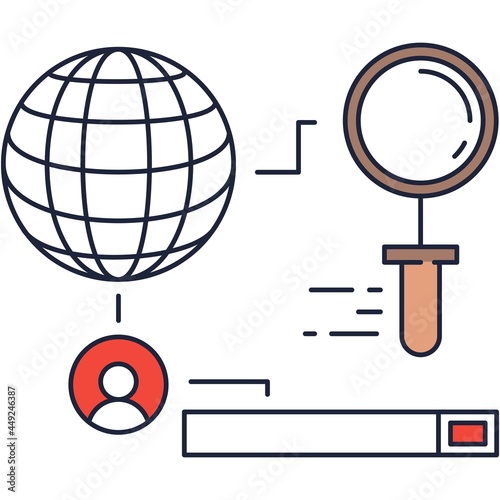 Customer data base mail development icon vector