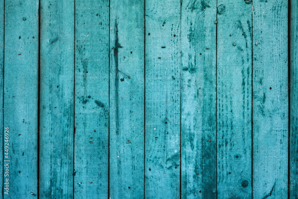 Old weathered turquoise colored wooden wall Old weathered turquoise colored wooden wall