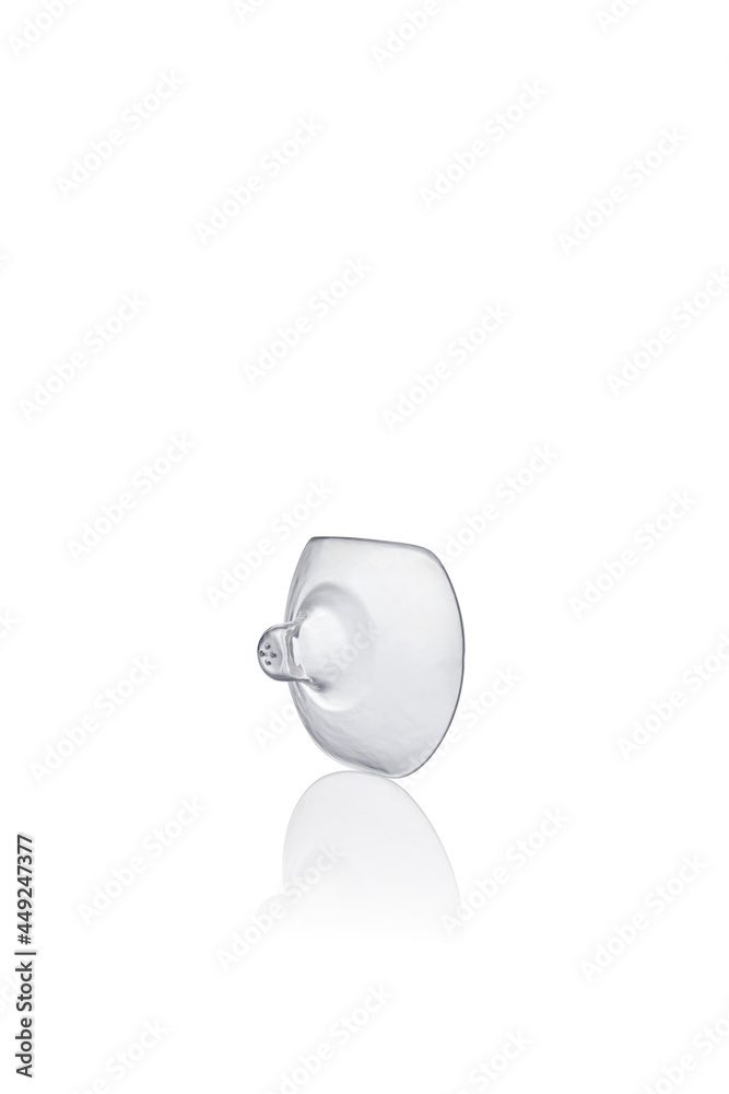 Transparent silicon nipple shields isolated Transparent silicon nipple shields isolated