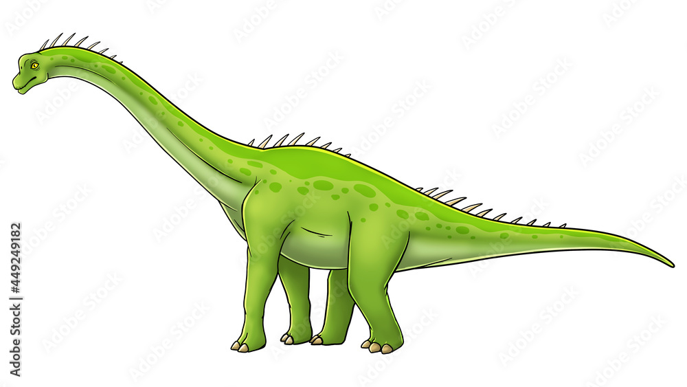 Obraz premium Brachiosaurus cartoon illustration