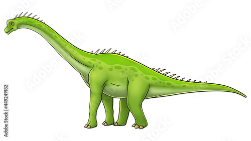 Brachiosaurus cartoon illustration