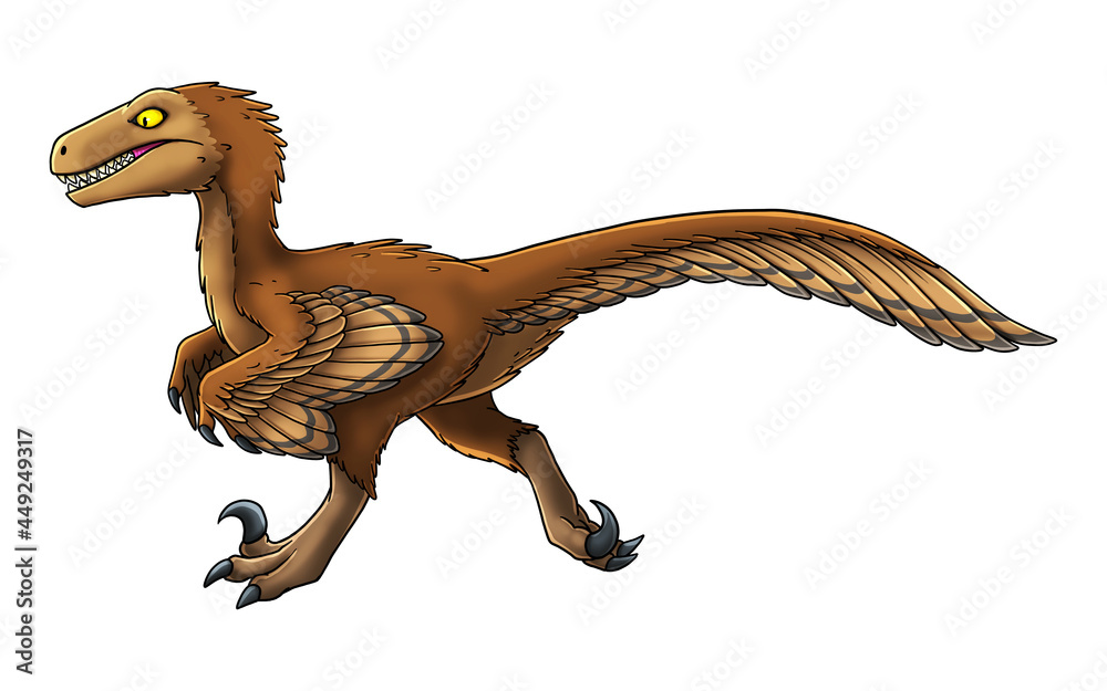 Fototapeta premium Velociraptor cartoon dinosaur