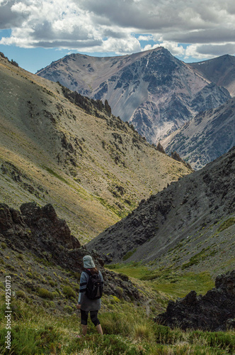 hiking in the mountains