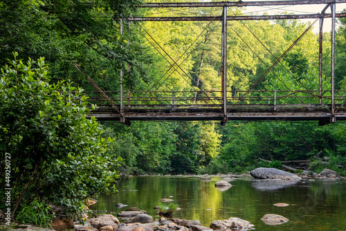 Old Bridge Crossing Over the Pigeon River in NC