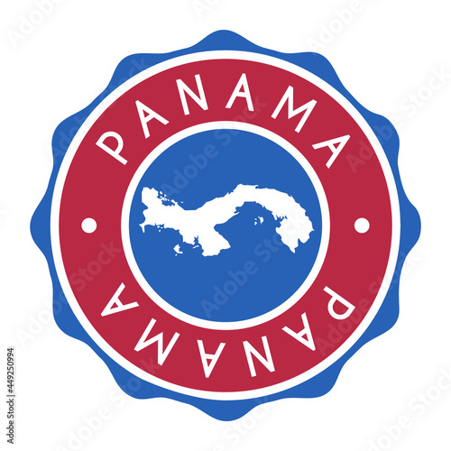 Panama Badge Map Vector Seal Vector Sign. National Symbol Country Stamp Design Icon Label. 
