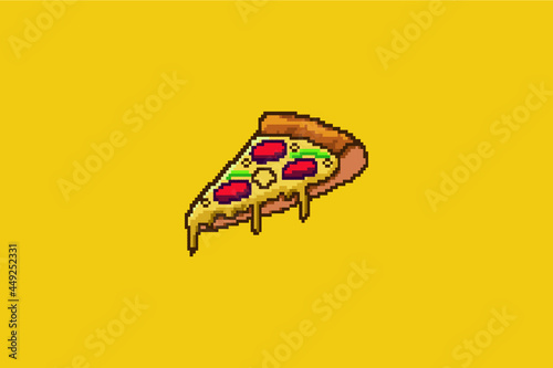 Pixel art of pizza