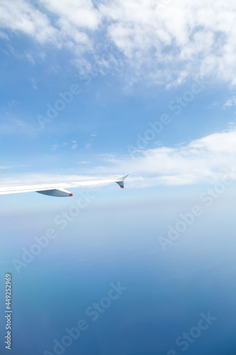 Airplane Wing Over Mediterranian Sea