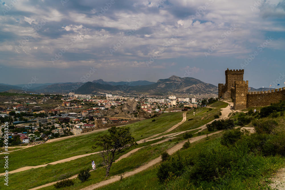 The Republic of Crimea. July 12, 2021. Genoese fortress in the city of Sudak.