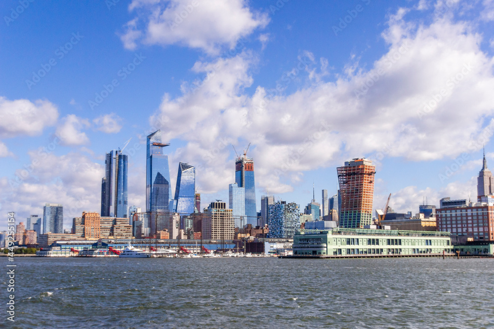 A picture of Manhattan skyline and Pier 57 at Hudson River Park A picture of Manhattan skyline and Pier 57 at Hudson River Park