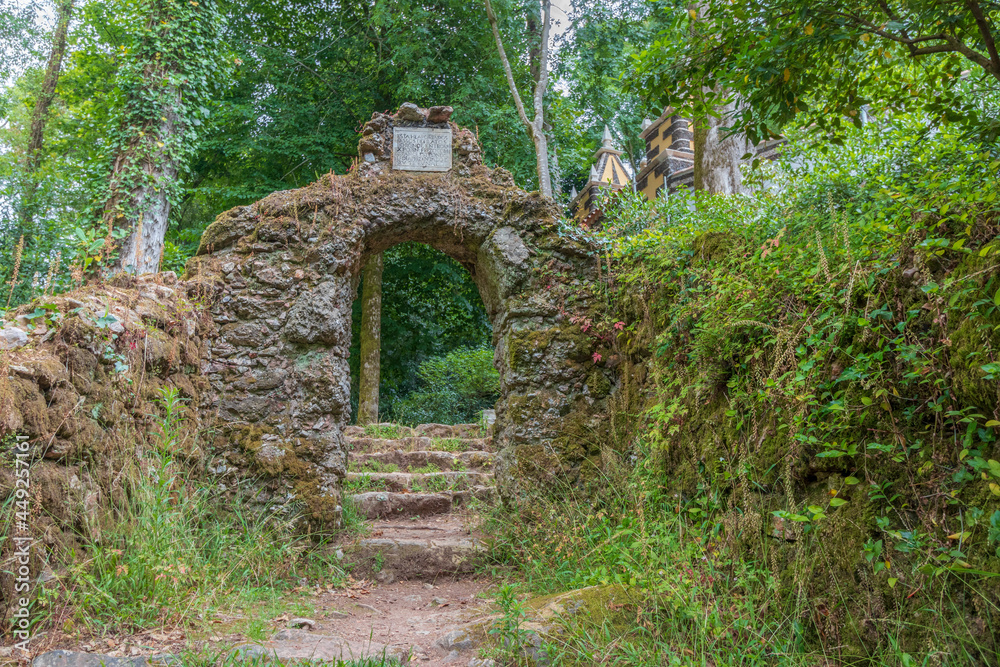 Ruins of the Passo do Pretório in the forest park of Bussaco, Portugal