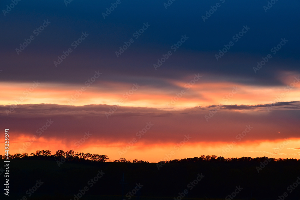 Sunset sky clouds nature landscape