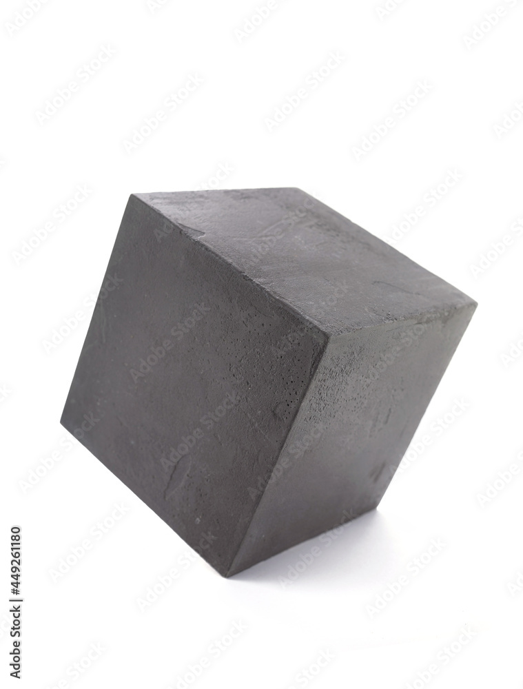 Concrete cube or cement brick isolated on white background. Construction brick Concrete cube or cement brick isolated on white background. Construction brick