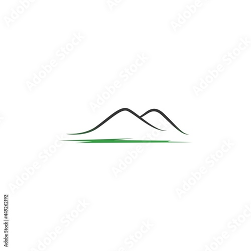Mountain icon logo design vector illustration