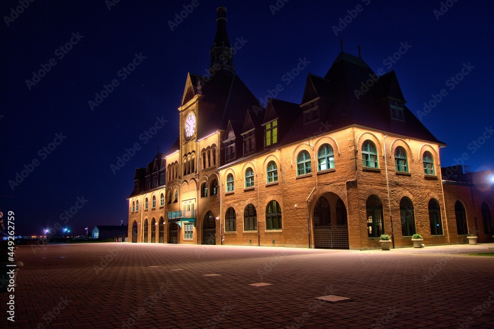HDR photgraph of the Central railroad in New Jersey at Liberty State Park, United States of America