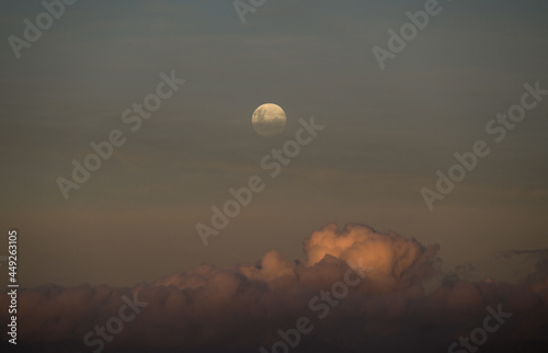 moon over the clouds
