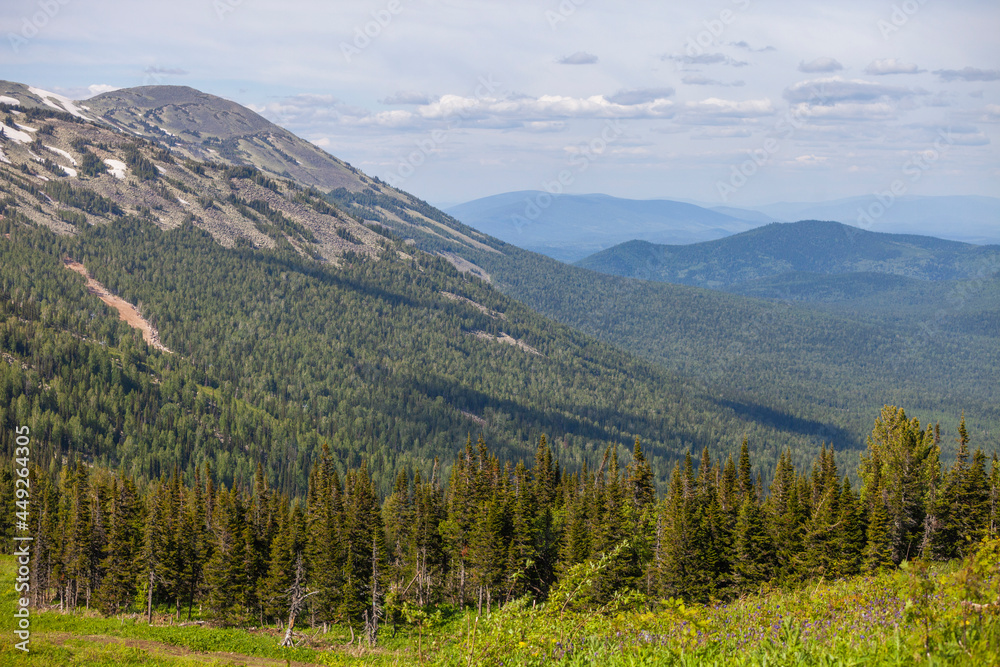 Mountain Shoria Landscape. Kemerovo region, Kuzbass, Russia