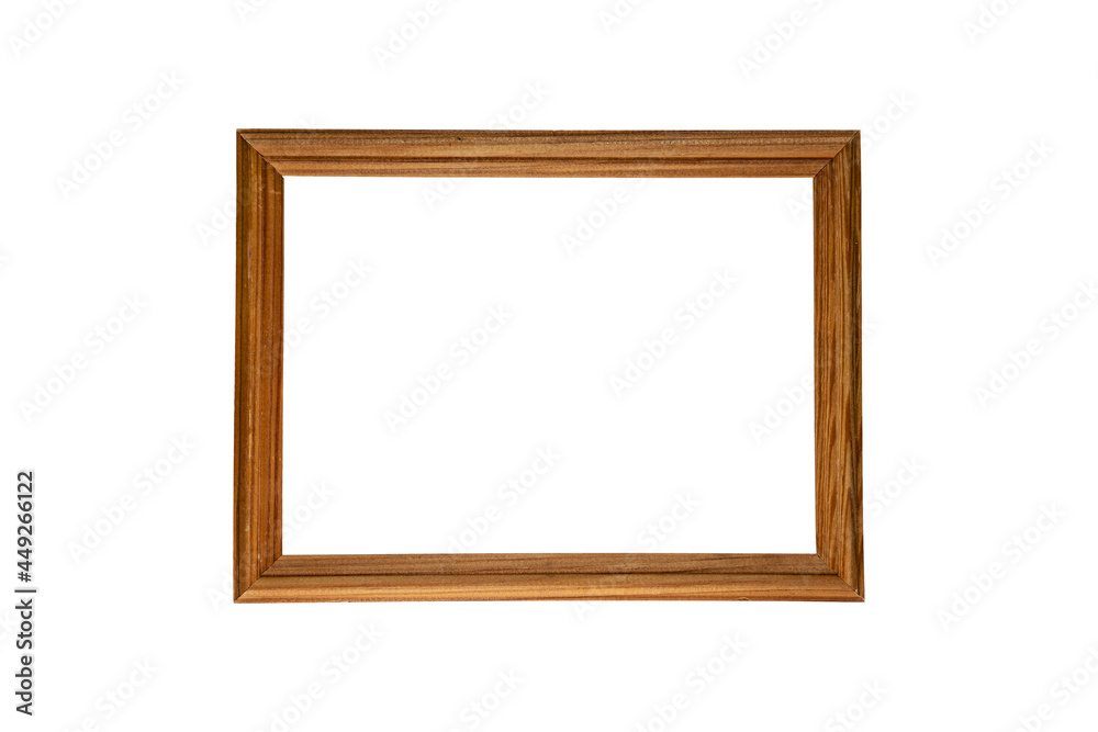simple wooden frame for painting isolated on white background simple wooden frame for painting isolated on white background