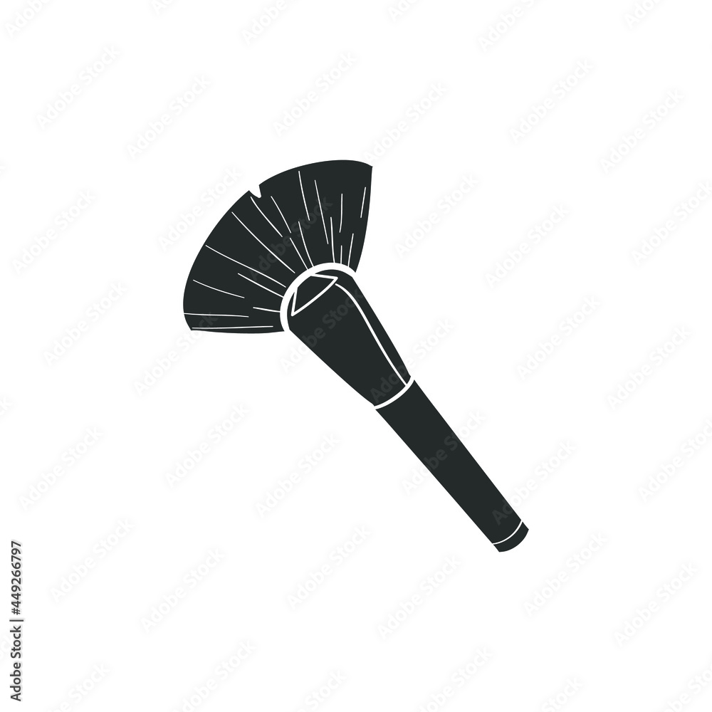 Big brush icon realistic style Royalty Free Vector Image