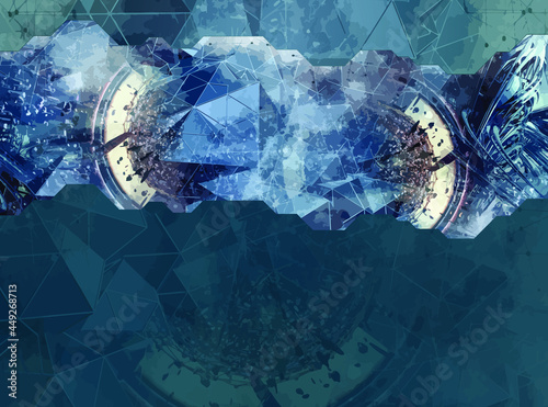 Vector abstract technology digital hi tech background