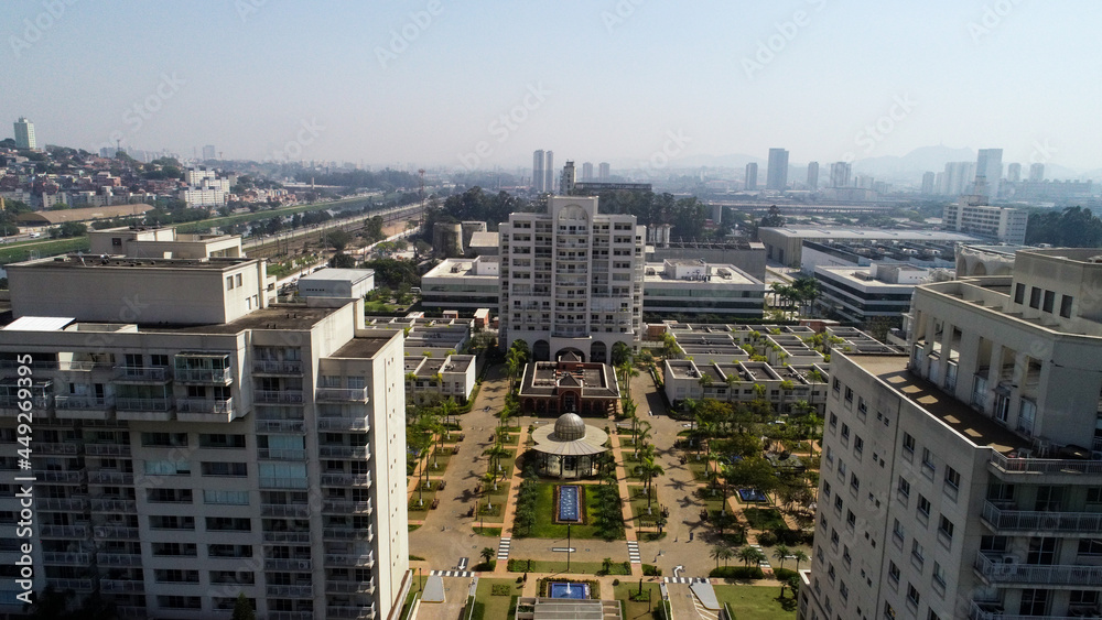 Commercial buildings in São Paulo, in the Pinheiros region. Aerial view