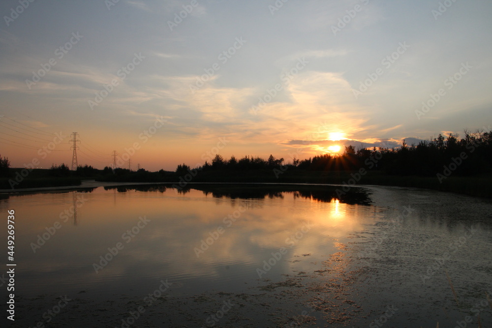 Colours On The Lake, Pylypow Wetlands, Edmonton, Alberta