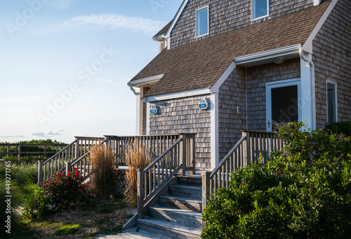 Nice beach condos at Plymouth, Massachusetts near the Cape. Cape Cod real estate background