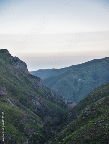 view of the mountains in California 