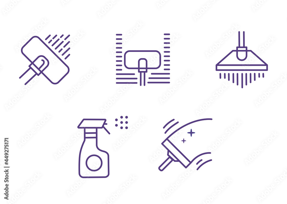 Cleaning Service Vector Illustration. Cleaning Company Tools Template.
