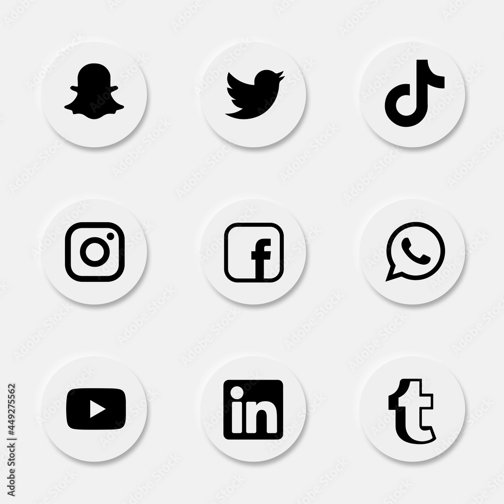 Lombok Indonesia August 6 2021 Collection Of Popular Social Media