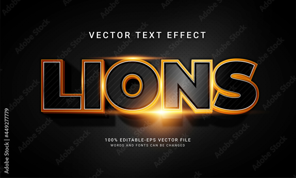 Lions editable text style effect with animal wild life theme Lions editable text style effect with animal wild life theme