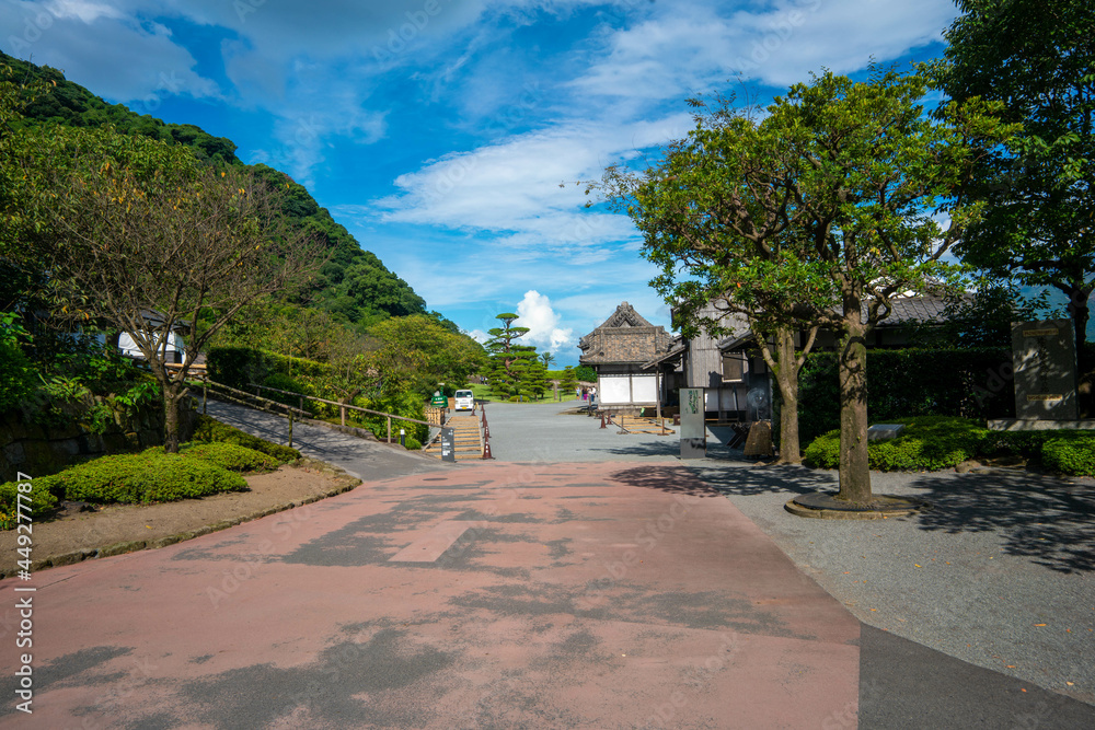 鹿児島県鹿児島市の観光名所を旅行している風景 Scenes from a trip to a tourist attraction in Kagoshima City, Kagoshima Prefecture.